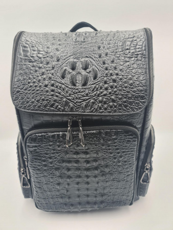 Кожаный рюкзак унисекс 7330Black