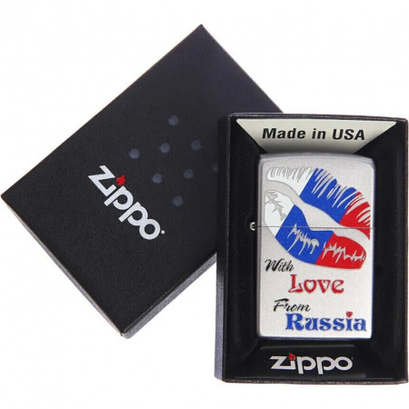 Зажигалка ZIPPO With Love From Russia Zippo 205 WITH LOVE FROM RUSSIA