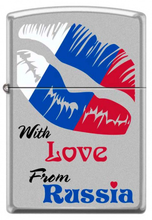 Зажигалка ZIPPO With Love From Russia Zippo 205 WITH LOVE FROM RUSSIA