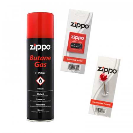 Набор Zippo: газ, фитиль и кремни Zippo Набор Zippo: газ, фитиль и кремни