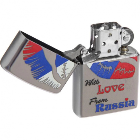 Зажигалка ZIPPO With Love From Russia Zippo 205 WITH LOVE FROM RUSSIA