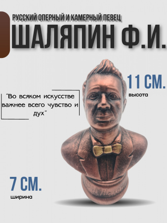 Бюст Шаляпин Фёдор Иванович 102.98.2 бронза